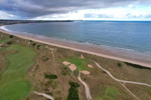 Barnbougle (Dunes) 7th Beach Aerial 2026
